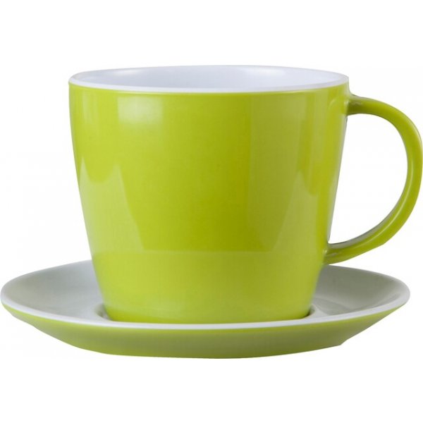 BRUNNER Tasse mit Untertasse Lime Green