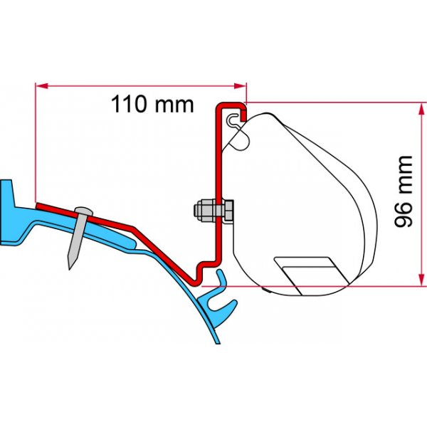 FIAMMA Adapter passend für FIAMMA Ford Custom Capland / Capfun