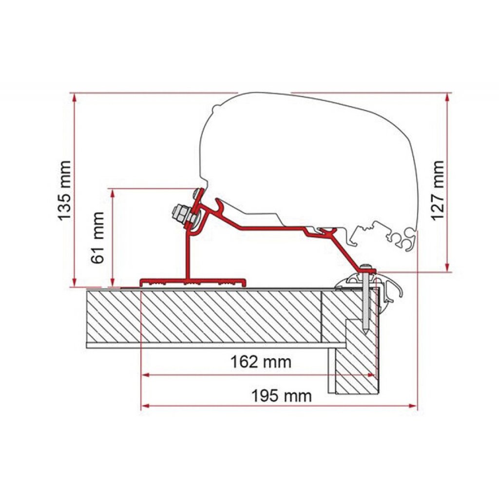 FIAMMA Adapter Kit Caravan Roof