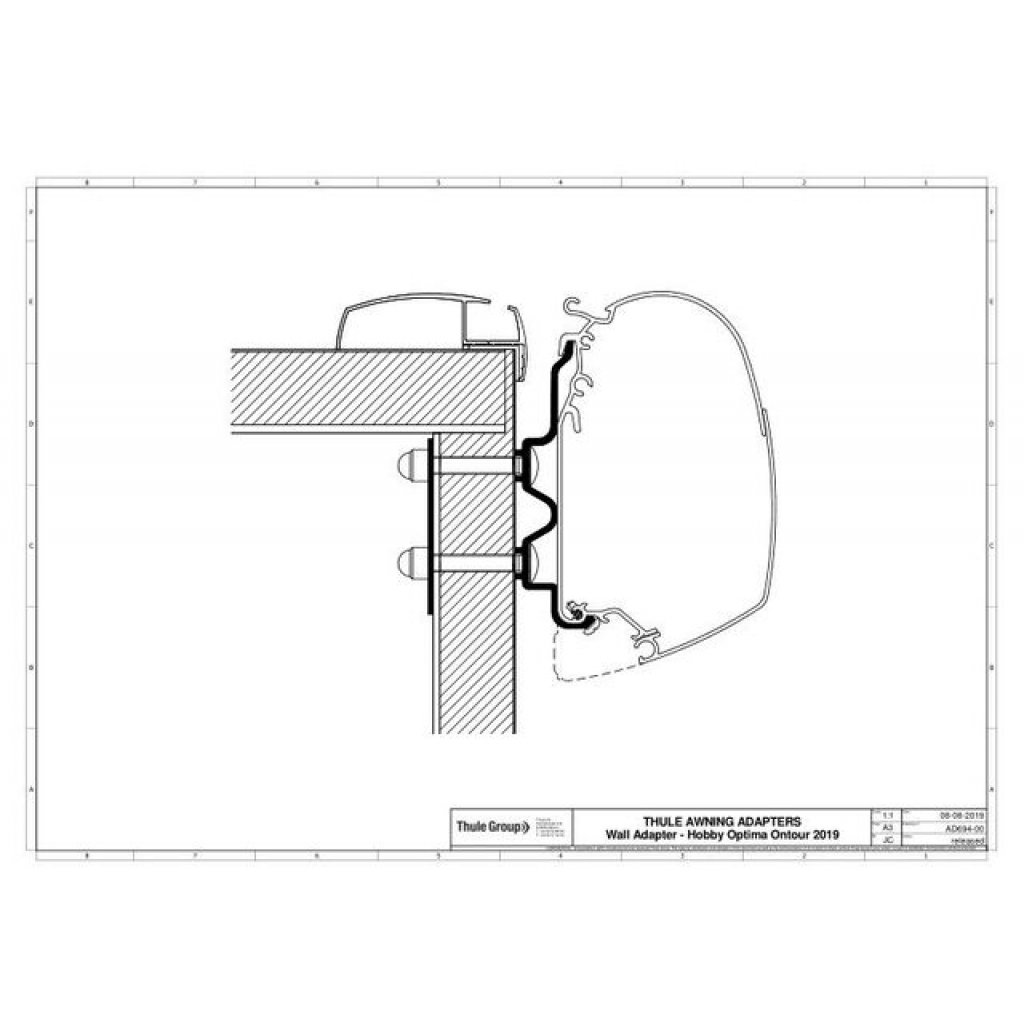 THULE Adapter Thule passend für Hobby Optima Ontour 2019