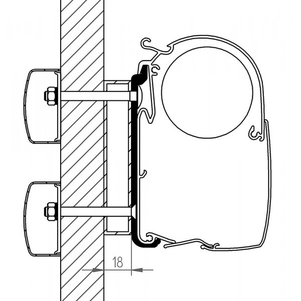 THULE Alu-Distanzprofil 18 mm