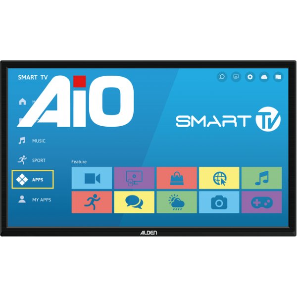 ALDEN HD LED Smart TV A.I.O. 19 Zoll schwarz