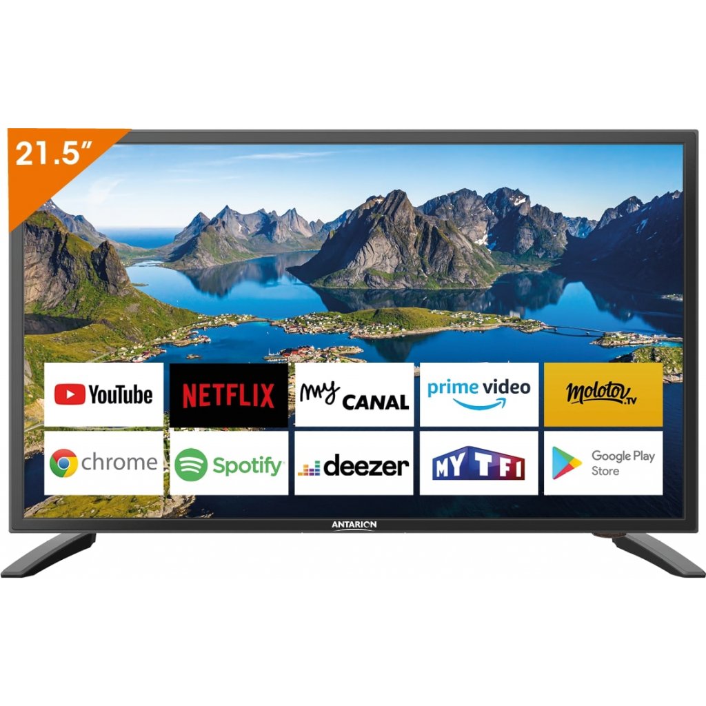 ANTARION Fernseher ANTARION Smart TV 22 Zoll Farbe schwarz