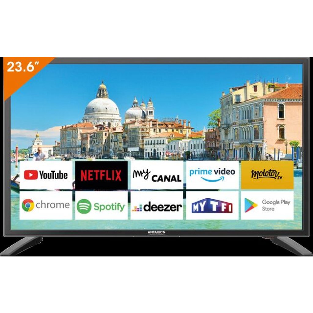 ANTARION Fernseher ANTARION TV Smart 24 Zoll DVBT-2 Farbe schwarz