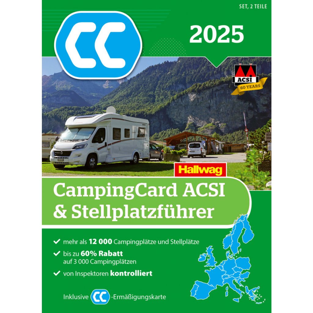 ACSI CampingCard ACSI & Stellplatzführer 2025