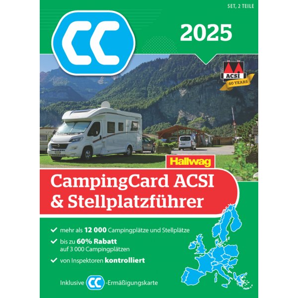 ACSI CampingCard ACSI & Stellplatzführer 2025