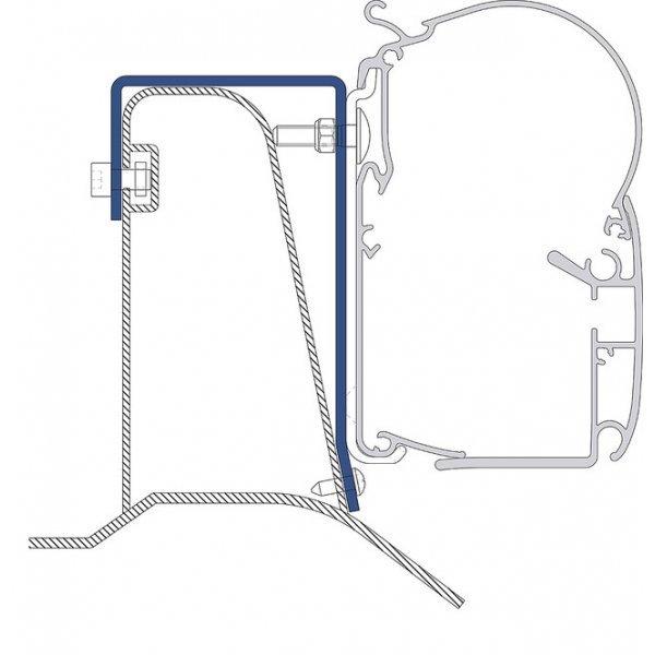 DOMETIC Adapterkit 3-tlg. DOMETIC PerfectWall 1100 + 1500 passend für Ducato H2 Roofrail ab 2006